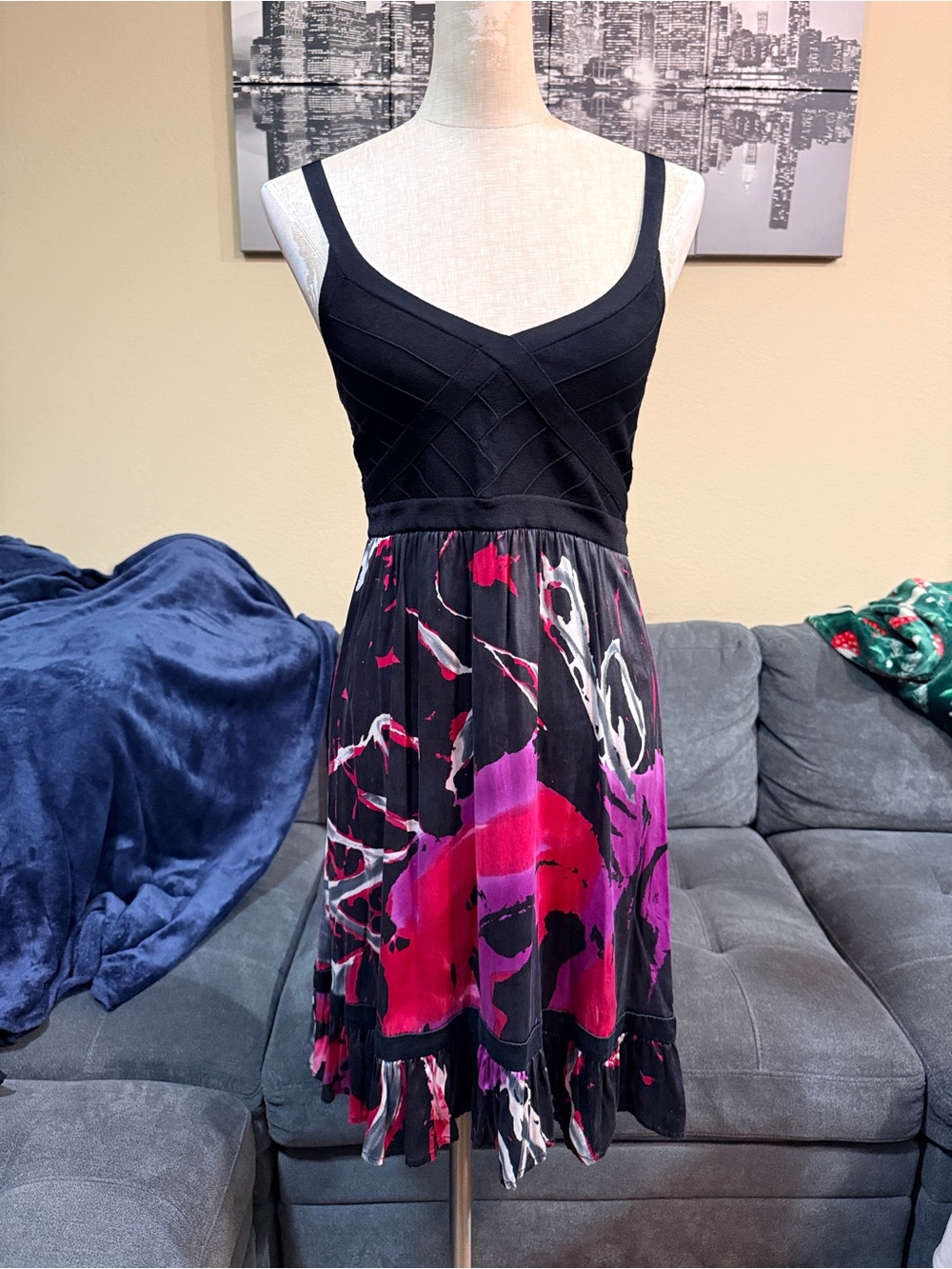 Bebe Silk A-Line Dress